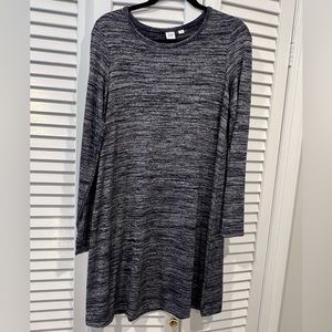 GAP Long Sleeve Sweater Dress Blue White Size Medium